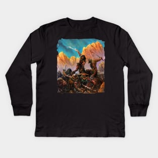 Black Colossus battle Kids Long Sleeve T-Shirt